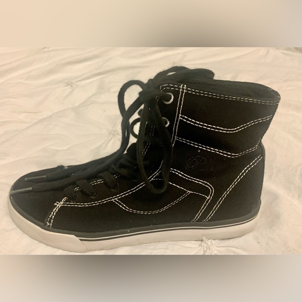 Love Pastry girls black hip hop shoes, girls size 3